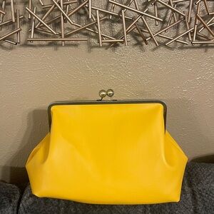 Vibrant Yellow Clutch Bag